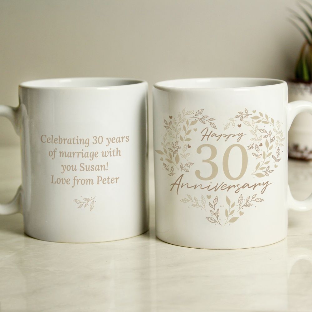 Personalised 30th Pearl Wedding Anniversary Mug Personalised 30th Pearl Wedding Anniversary Mug