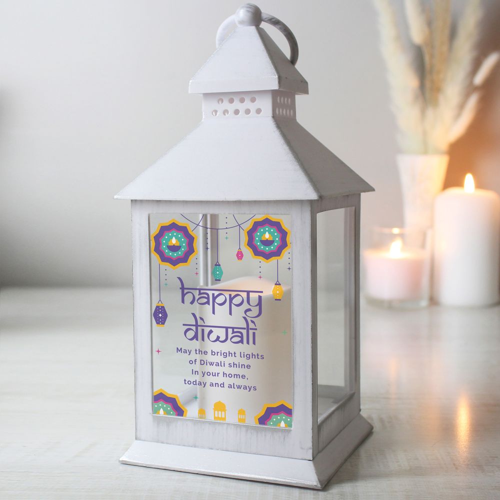 Personalised Diwali White Lantern Personalised Diwali White Lantern