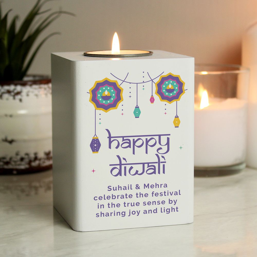 Personalised Diwali Wooden Tealight Holder Personalised Diwali Wooden Tealight Holder